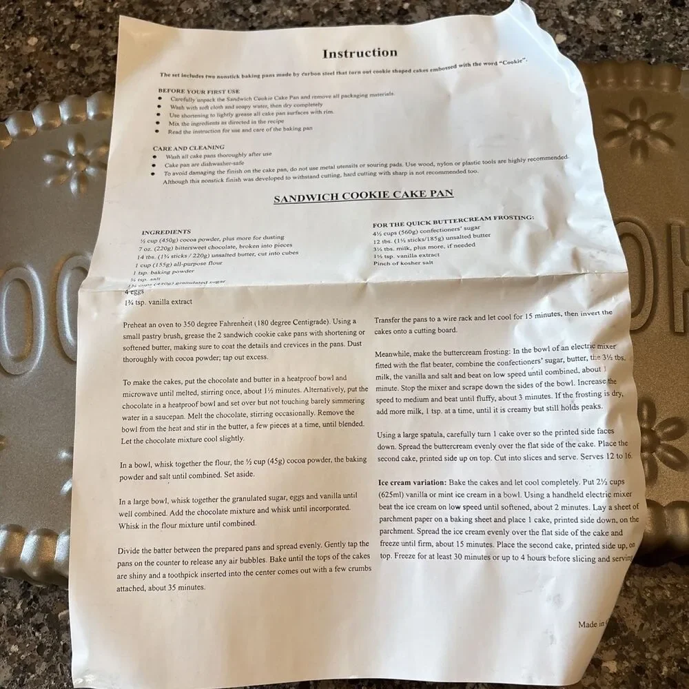 Williams Sonoma Sandwich Cookie Cake 2 Pan Set Baking Birthday New